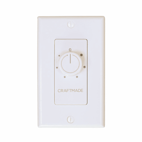 Craftmade 6 Speed Wall Control Only for DC Motor - White - CM-6SDC