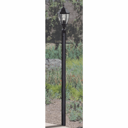 Craftmade 84" Fluted Direct Burial with Photocell Post - Black - Z8992-TB