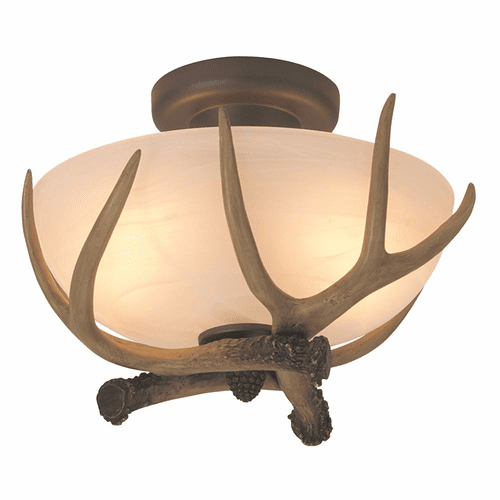Craftmade Antler 2-LT Semi Flush - European Bronze - X1611-EB
