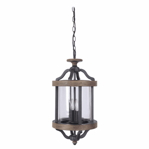 Craftmade Ashwood 2-LT Outdoor Pendant - Black/ Barrel - Z7921-TBWB