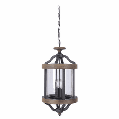 Craftmade Ashwood 2-LT Outdoor Pendant - Black/ Barrel - Z7921-TBWB Craftmade Ashwood 2-LT Outdoor Pendant - Black/ Barrel - Z7921-TBWB
