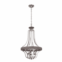 Craftmade Ashwood 3-LT Pendant - Polished Nickel/Greywood - 36543-PLNGRW