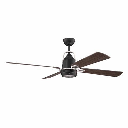 Craftmade Beckett 52" Ceiling Fan w/Blades, Light Kit - Black  - BEC52FBBNK4