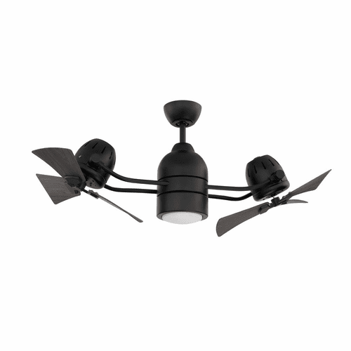 Craftmade Bellows Duo 18" Dual Head Ceiling Fan & Light Kit - Black  - BW250FB6