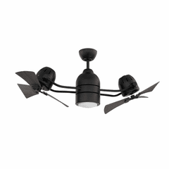 Craftmade Bellows Duo 18" Dual Head Ceiling Fan & Light Kit - Black  - BW250FB6