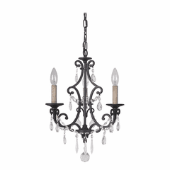 Craftmade Bentley 3-LT Chandelier - Matte Black - 38923-MBK