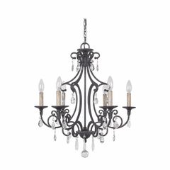 Craftmade Bentley 6-LT Chandelier - Matte Black - 38926-MBK