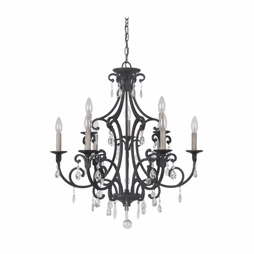 Craftmade Bentley 9-LT Chandelier - Matte Black - 38929-MBK