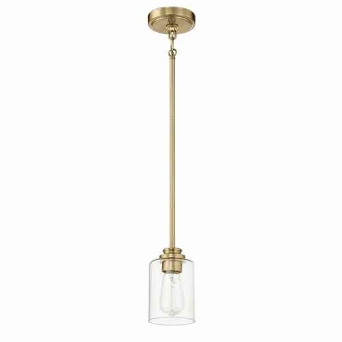 Craftmade Bolden 1 Light Mini Pendant - Satin Brass - 50591-SB