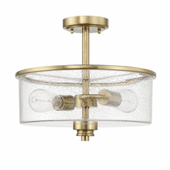 Craftmade Bolden 2 Light Semiflush Convertible - Satin Brass - 50552-SB Craftmade Bolden 2 Light Semiflush Convertible - Satin Brass - 50552-SB