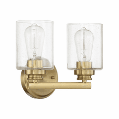 Craftmade Bolden 2 Light Vanity - Satin Brass - 50502-SB Craftmade Bolden 2 Light Vanity - Satin Brass - 50502-SB