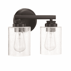 Craftmade Bolden 2-LT Bathroom Vanity - Flat Black - 50502-FB