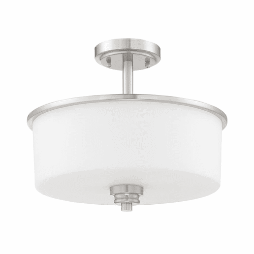 Craftmade Bolden 2-LT Semi-Flush/Pendant - Brushed Polished Nickel - 50552-BNK-WG