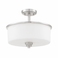 Craftmade Bolden 2-LT Semi-Flush/Pendant - Brushed Polished Nickel - 50552-BNK-WG