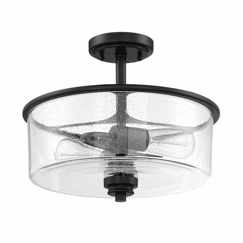Craftmade Bolden 2-LT Semi-Flush/Pendant - Flat Black - 50552-FB