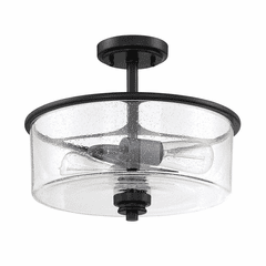 Craftmade Bolden 2-LT Semi-Flush/Pendant - Flat Black - 50552-FB