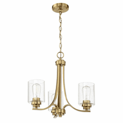 Craftmade Bolden 3 Light Chandelier - Satin Brass - 50523-SB Craftmade Bolden 3 Light Chandelier - Satin Brass - 50523-SB