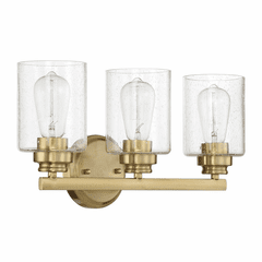 Craftmade Bolden 3 Light Vanity - Satin Brass - 50503-SB Craftmade Bolden 3 Light Vanity - Satin Brass - 50503-SB