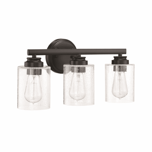 Craftmade Bolden 3-LT Bathroom Vanity - Flat Black - 50503-FB