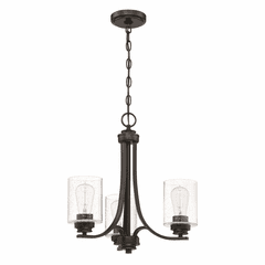 Craftmade Bolden 3-LT Chandelier - Flat Black - 50523-FB