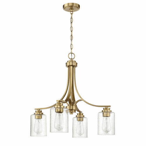 Craftmade Bolden 4 Light Chandelier - Satin Brass - 50524-SB