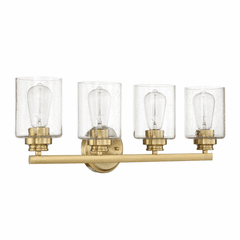 Craftmade Bolden 4 Light Vanity - Satin Brass - 50504-SB Craftmade Bolden 4 Light Vanity - Satin Brass - 50504-SB