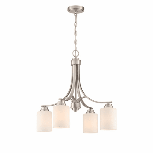 Craftmade Bolden 4-LT Chandelier - Brushed Polished Nickel - 50524-BNK-WG