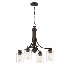 Craftmade Bolden 4-LT Chandelier - Flat Black - 50524-FB