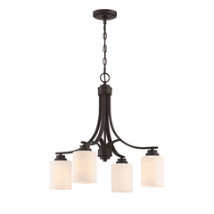 Craftmade Bolden 4-LT Chandelier - Flat Black - 50524-FB-WG