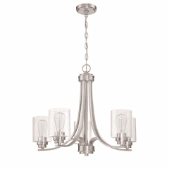 Craftmade Bolden 5-LT Chandelier - Brushed Polished Nickel - 50525-BNK Craftmade Bolden 5-LT Chandelier - Brushed Polished Nickel - 50525-BNK
