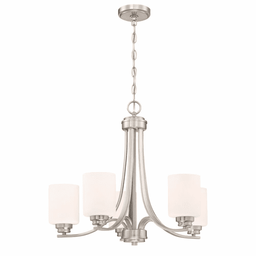 Craftmade Bolden 5-LT Chandelier - Brushed Polished Nickel - 50525-BNK-WG
