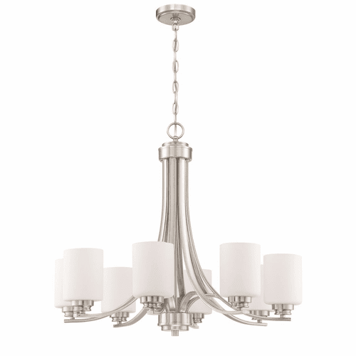 Craftmade Bolden 8-LT Chandelier - Brushed Polished Nickel - 50528-BNK-WG