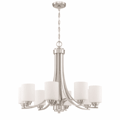 Craftmade Bolden 8-LT Chandelier - Brushed Polished Nickel - 50528-BNK-WG