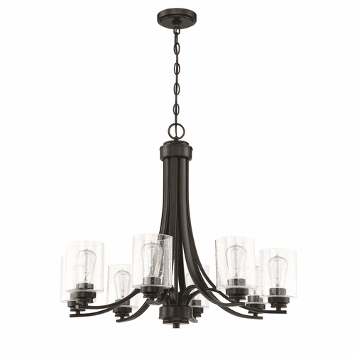 Craftmade Bolden 8-LT Chandelier - Flat Black - 50528-FB