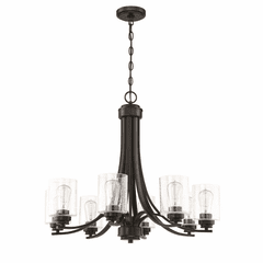 Craftmade Bolden 8-LT Chandelier - Flat Black - 50528-FB