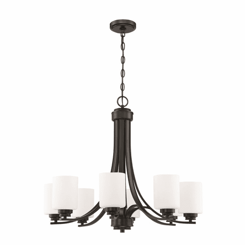 Craftmade Bolden 8-LT Chandelier - Flat Black - 50528-FB-WG
