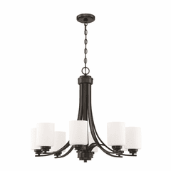Craftmade Bolden 8-LT Chandelier - Flat Black - 50528-FB-WG