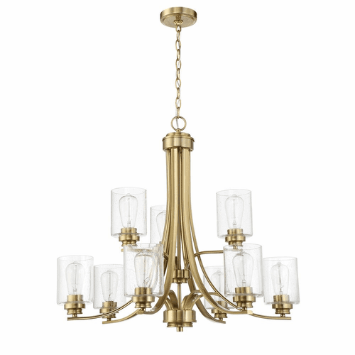 Craftmade Bolden 9 Light Chandelier - Satin Brass - 50529-SB