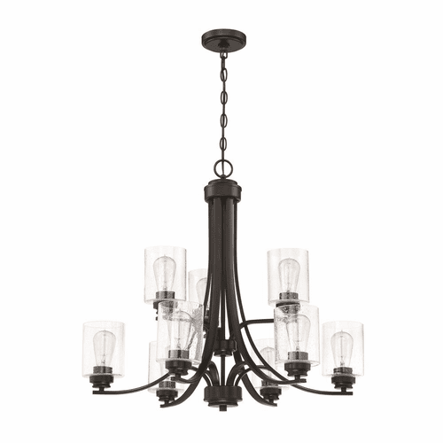 Craftmade Bolden 9-LT Chandelier - Flat Black - 50529-FB