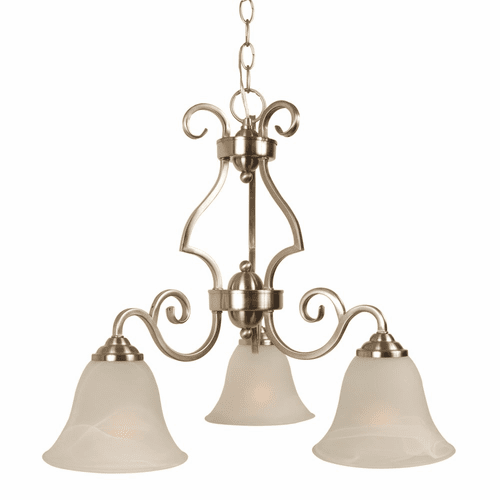 Craftmade Cecilia 3-LT Down Chandelier - Brushed Polished Nickel - 7121BNK3