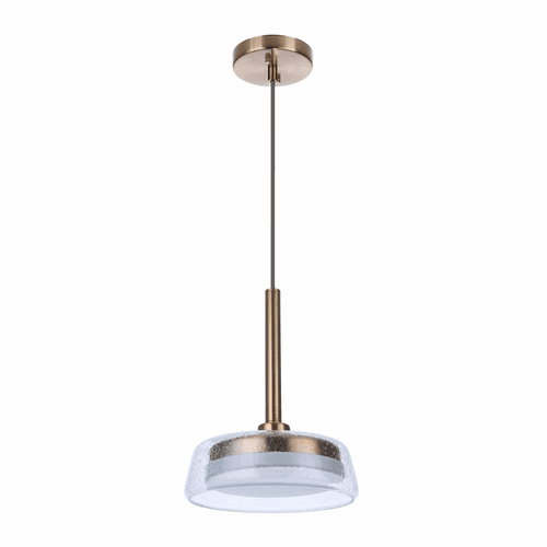 Craftmade Centric 10" LED Pendant - Satin Brass - 55191-SB-LED