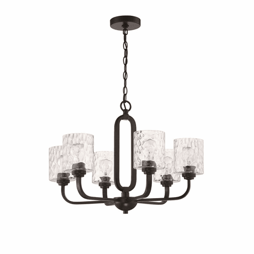 Craftmade Collins 6-LT Chandelier - Flat Black - 54226-FB