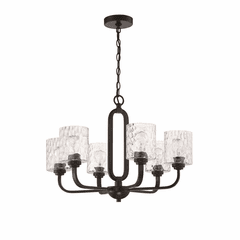 Craftmade Collins 6-LT Chandelier - Flat Black - 54226-FB
