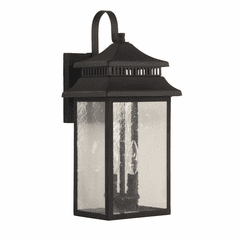 Craftmade Crossbend Medium 2-LT Outdoor Lantern - Dark Bronze Gilded - ZA3114-DBG Craftmade Crossbend Medium 2-LT Outdoor Lantern - Dark Bronze Gilded - ZA3114-DBG