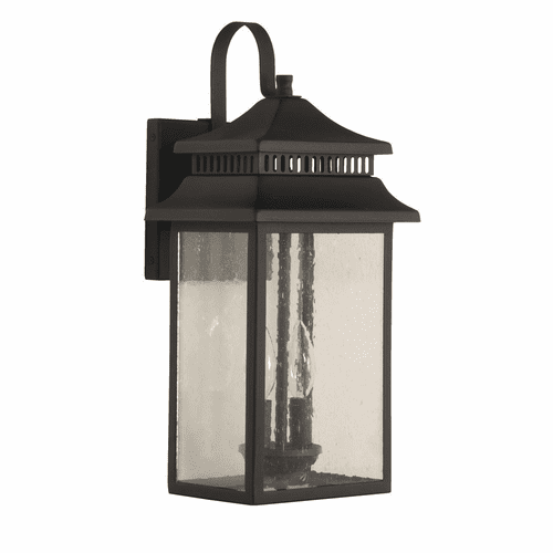 Craftmade Crossbend Medium 2-LT Outdoor Lantern - Textured Matte Black - ZA3114-TB