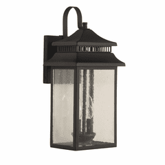 Craftmade Crossbend Medium 2-LT Outdoor Lantern - Textured Matte Black - ZA3114-TB Craftmade Crossbend Medium 2-LT Outdoor Lantern - Textured Matte Black - ZA3114-TB
