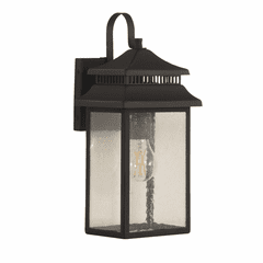 Craftmade Crossbend Small 1-LT Outdoor Lantern - Dark Bronze Gilded - ZA3104-DBG Craftmade Crossbend Small 1-LT Outdoor Lantern - Dark Bronze Gilded - ZA3104-DBG