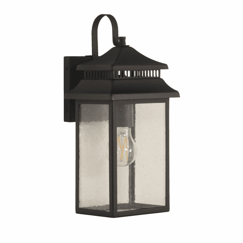 Craftmade Crossbend Small 1-LT Outdoor Lantern - Textured Matte Black - ZA3104-TB