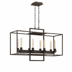 Craftmade Cubic 8-LT Linear Chandelier - Aged Bronze Brushed - 41528-ABZ Craftmade Cubic 8-LT Linear Chandelier - Aged Bronze Brushed - 41528-ABZ