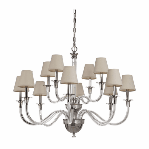 Craftmade Deran 12-LT Chandelier - Polished Nickel - 48012-PLN